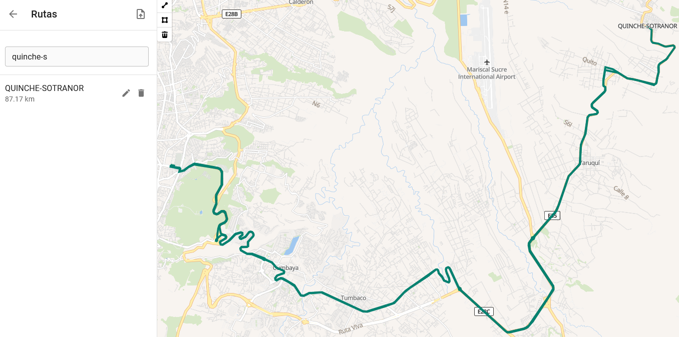 Página de Rutas