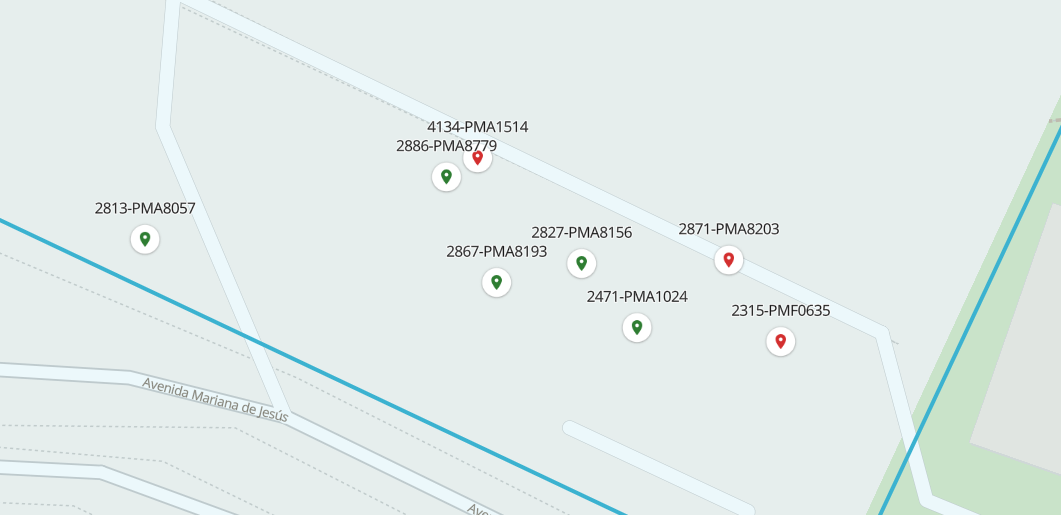 Estados de dispositivos en tiempo real en el Mapa